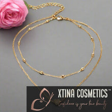 Load image into Gallery viewer, Heart Clavicle Multi Layer Chain Xtina Cosmetics