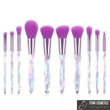 Load image into Gallery viewer, 10pc Quartz Makeup brushes Xtina Cosmetics