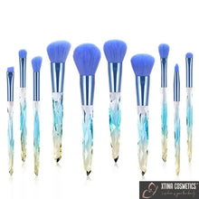 Load image into Gallery viewer, 10pc Quartz Makeup brushes Xtina Cosmetics