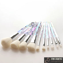 Load image into Gallery viewer, 10pc Quartz Makeup brushes Xtina Cosmetics