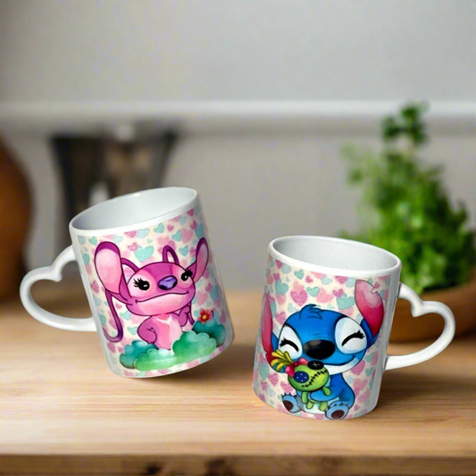 Stitch & Girlfriend Angel Mug