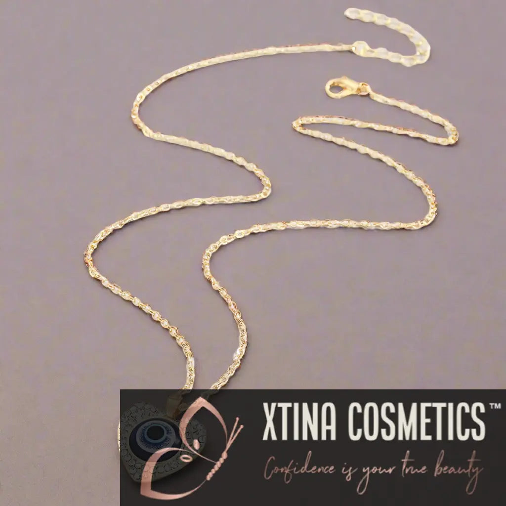 Bling Heart Evil Eye Necklace Xtina Cosmetics