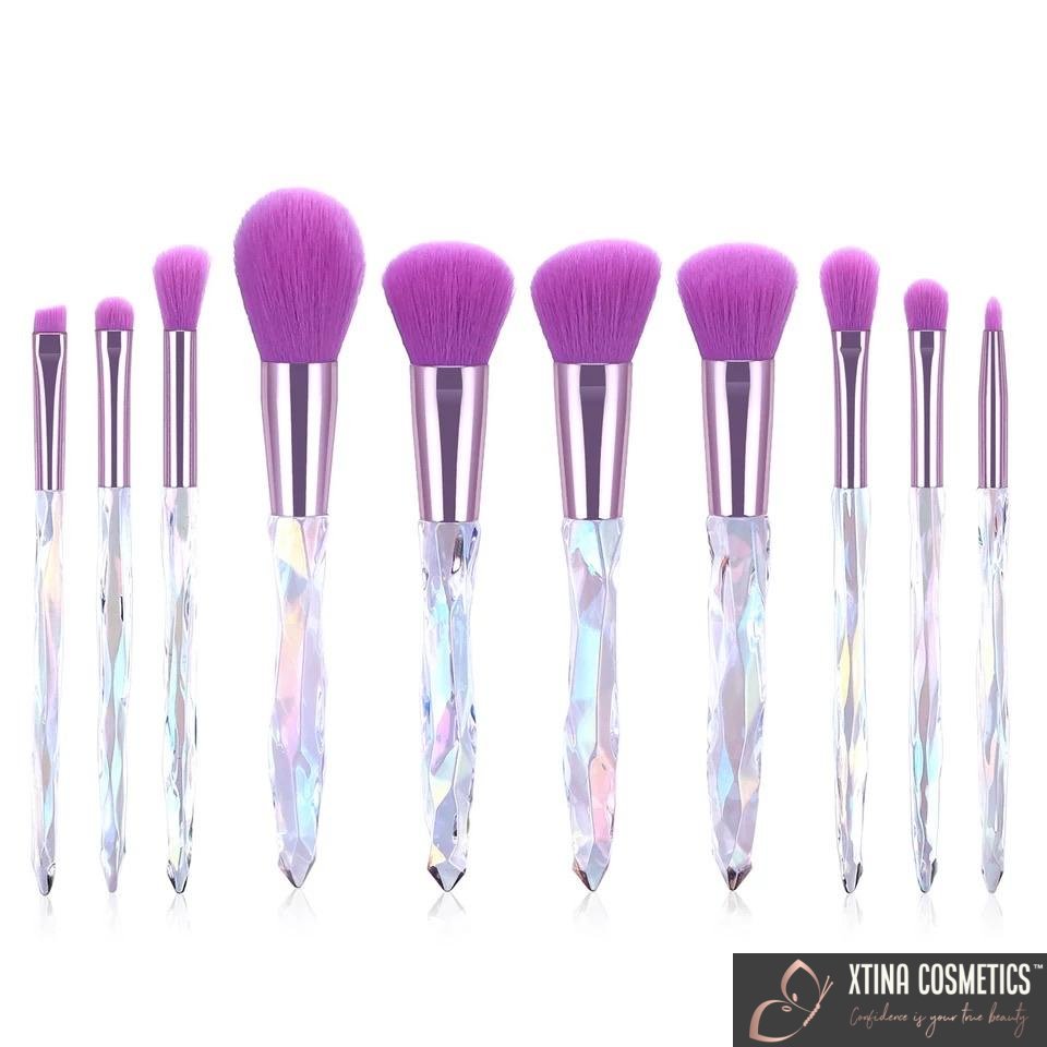 10pc Quartz Makeup brushes Xtina Cosmetics