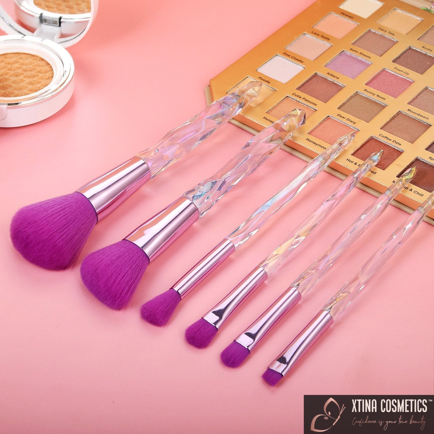 10pc Quartz Makeup brushes Xtina Cosmetics