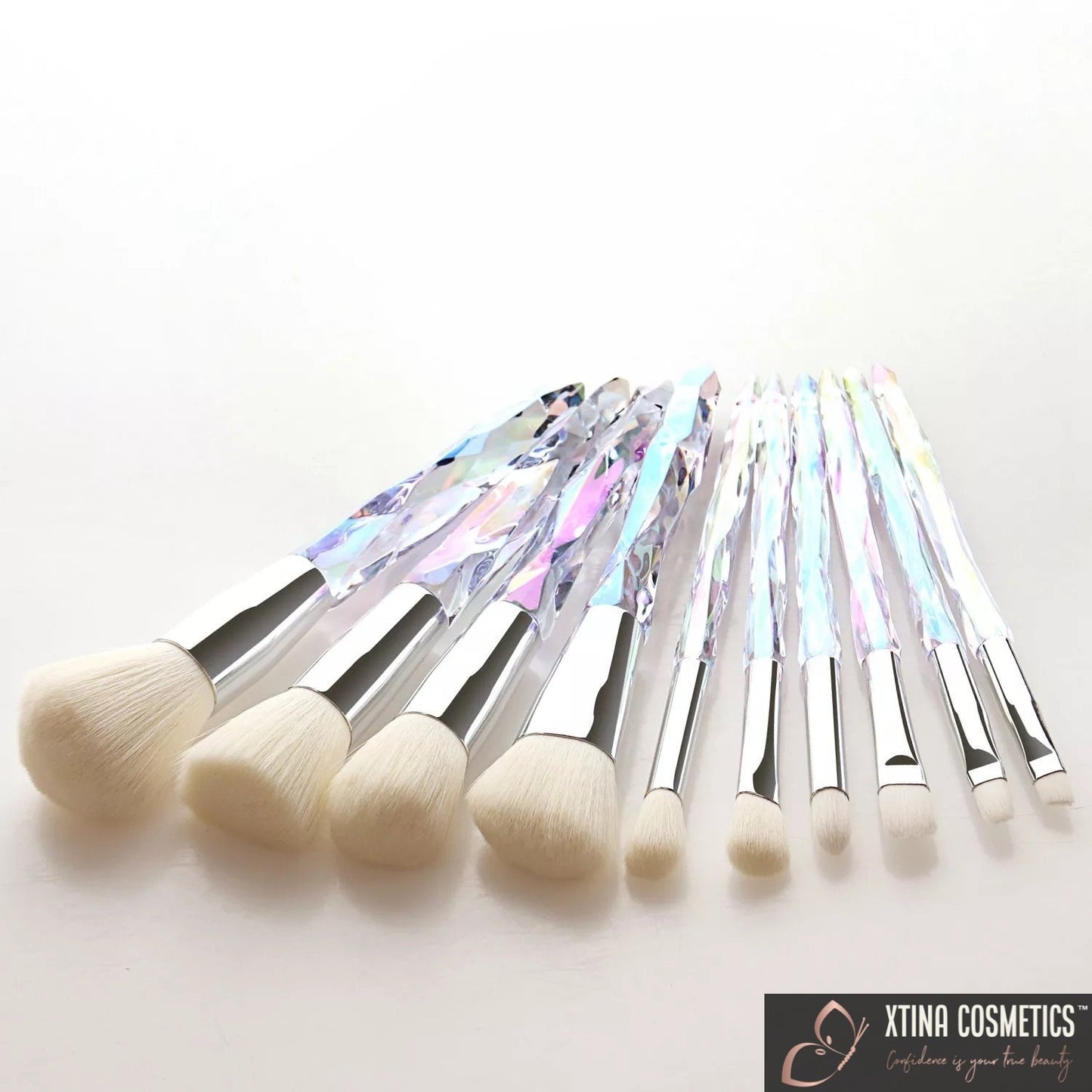10pc Quartz Makeup brushes Xtina Cosmetics