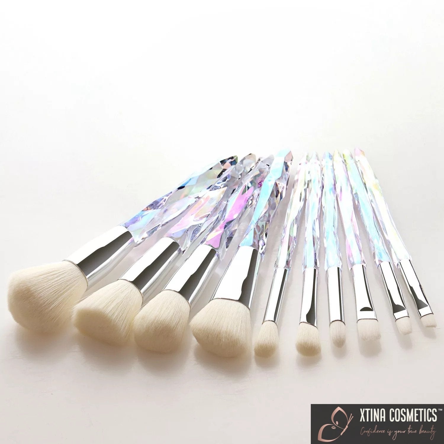 10pc Quartz Makeup brushes Xtina Cosmetics