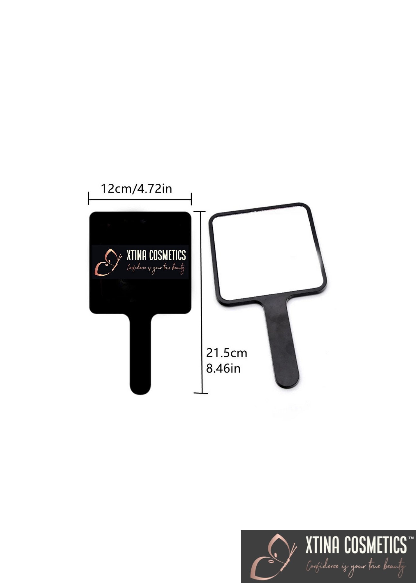 Hand Held Mirror (Small) Xtina Cosmetics