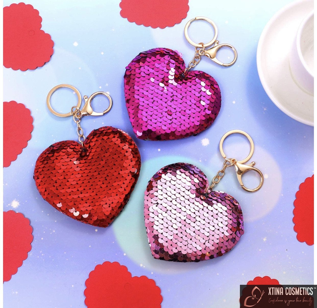 Heart Keychain Xtina Cosmetics