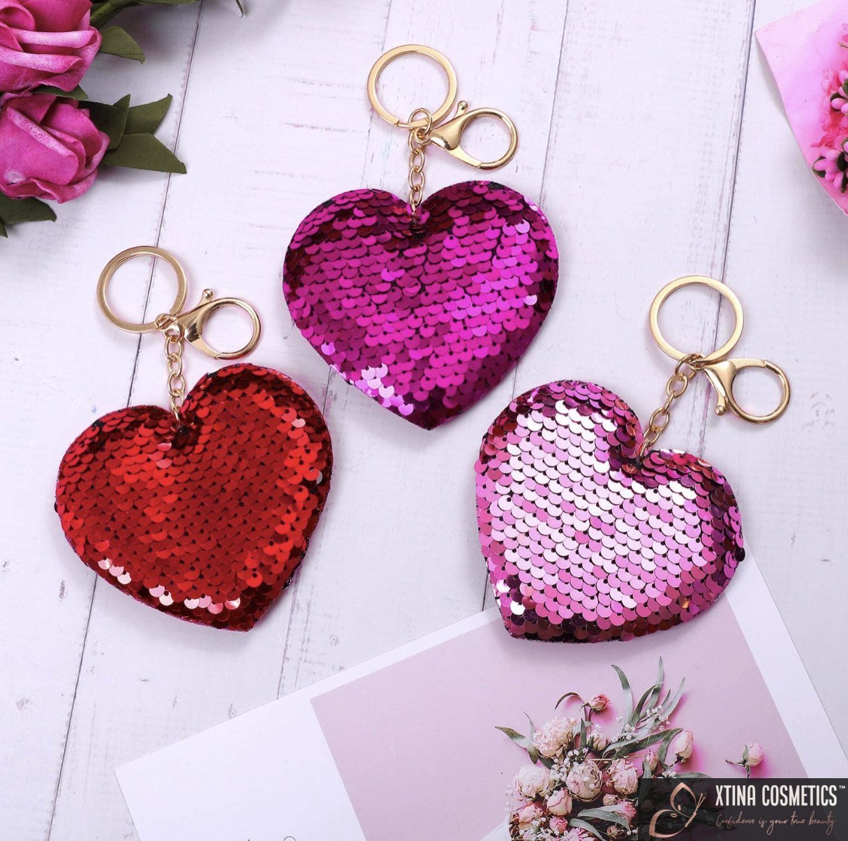 Heart Keychain Xtina Cosmetics