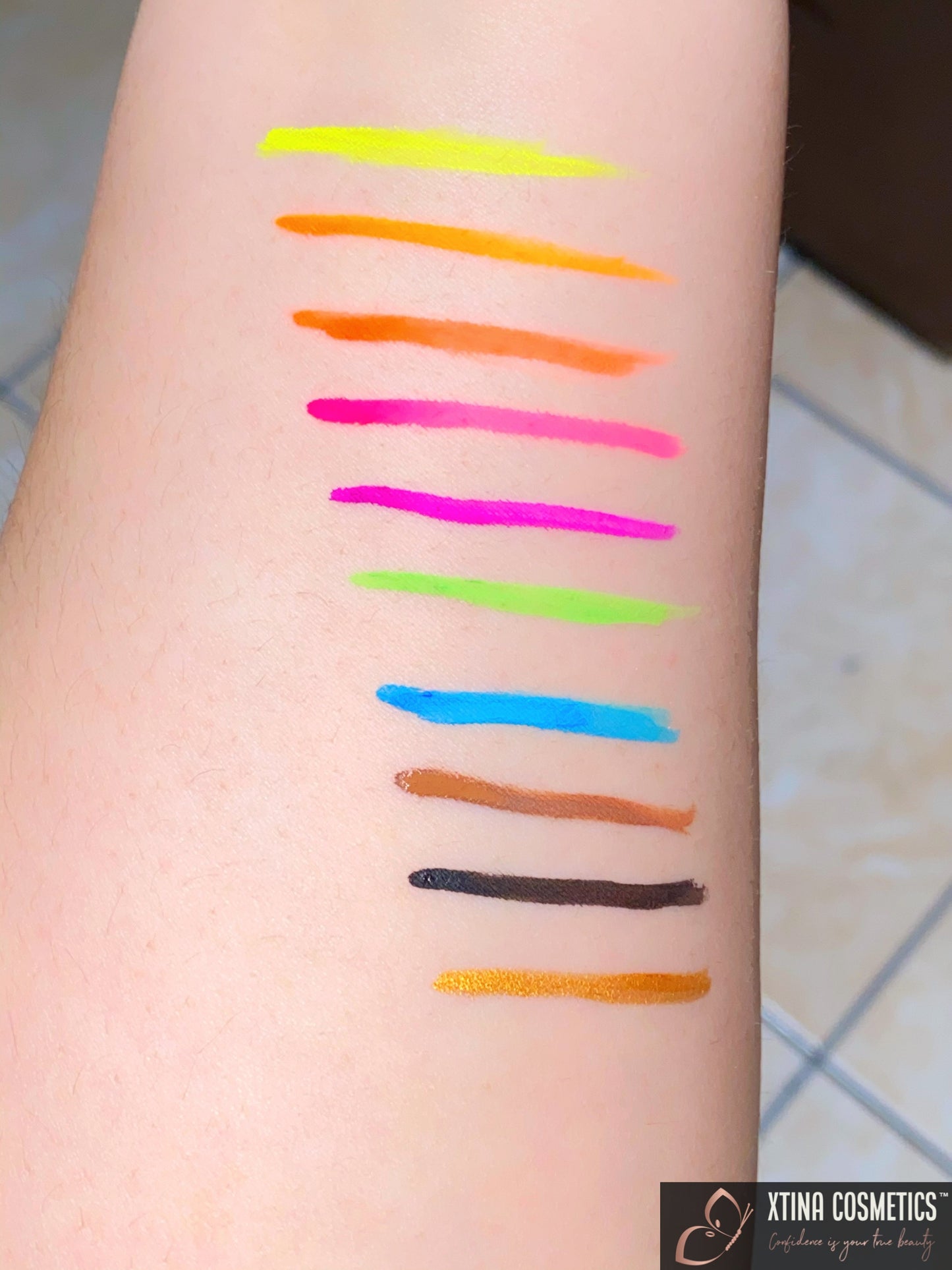 Neon Water Activated Liners Xtina Cosmetics