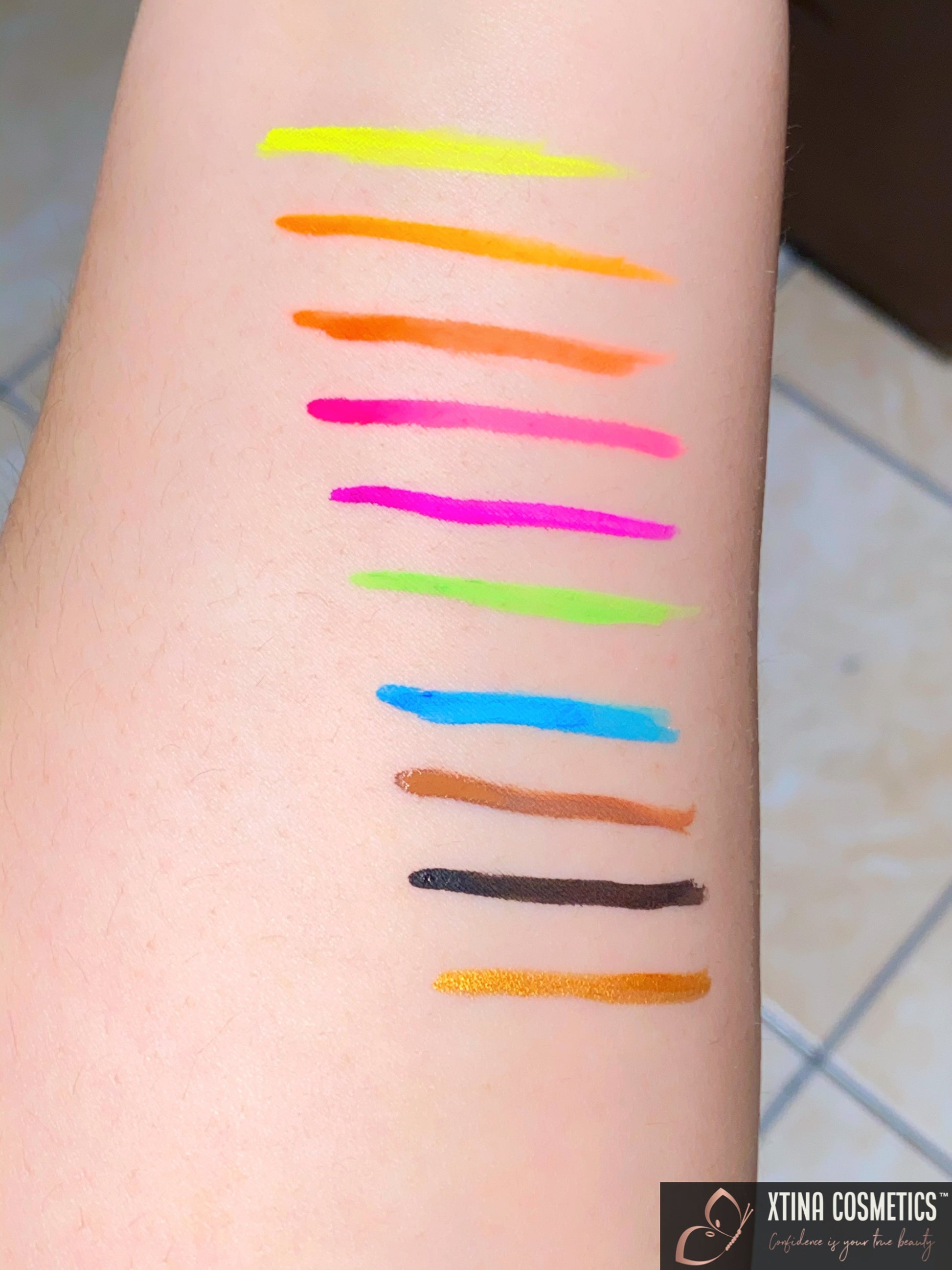 Neon Water Activated Liners Xtina Cosmetics