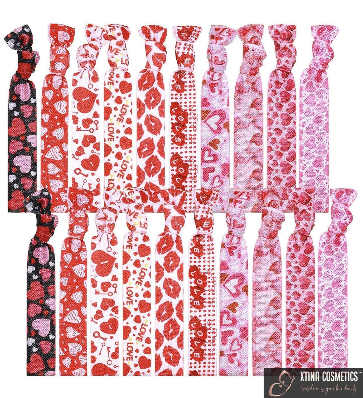 Valentines Elastic Hair Tie Xtina Cosmetics