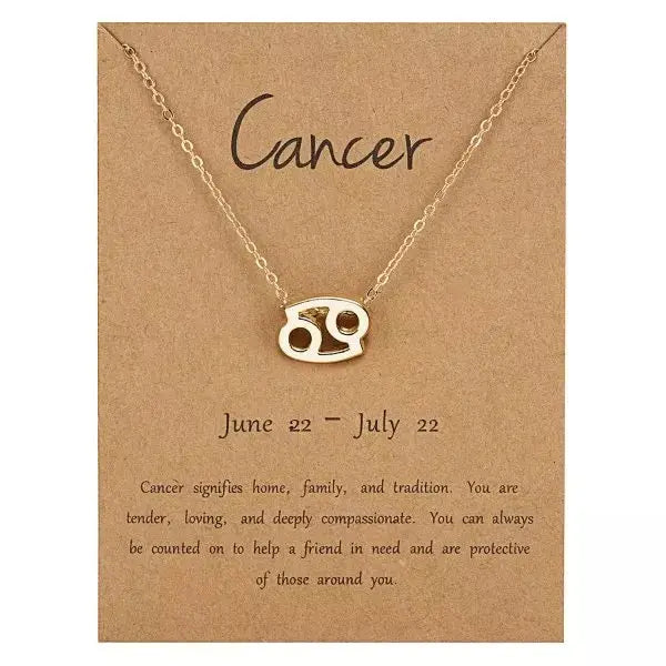 Zodiac Pendant Necklace Xtina Cosmetics