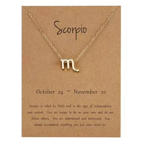 Zodiac Pendant Necklace Xtina Cosmetics
