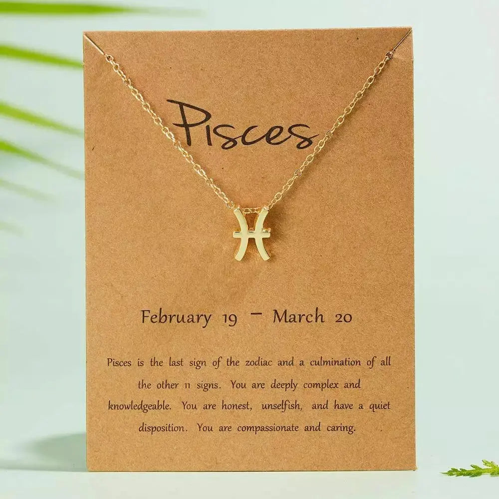 Zodiac Pendant Necklace Xtina Cosmetics