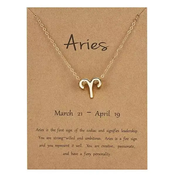 Zodiac Pendant Necklace Xtina Cosmetics