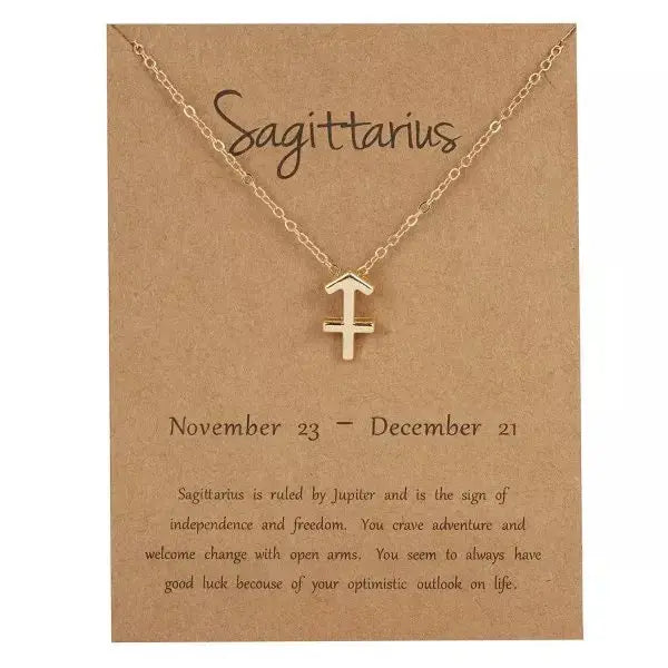 Zodiac Pendant Necklace Xtina Cosmetics