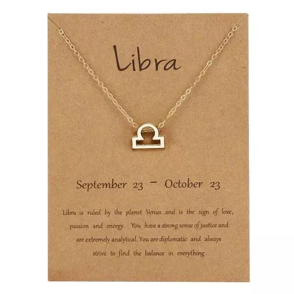 Zodiac Pendant Necklace Xtina Cosmetics