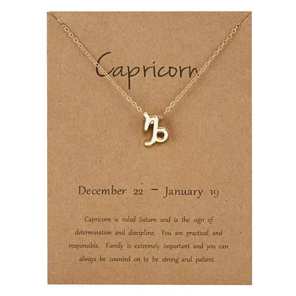 Zodiac Pendant Necklace Xtina Cosmetics